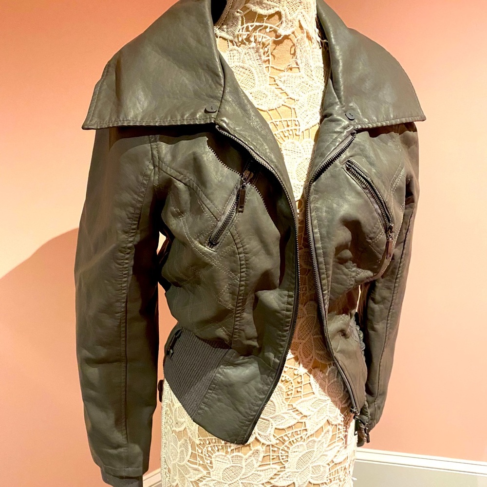 Therapy faux leather jacket